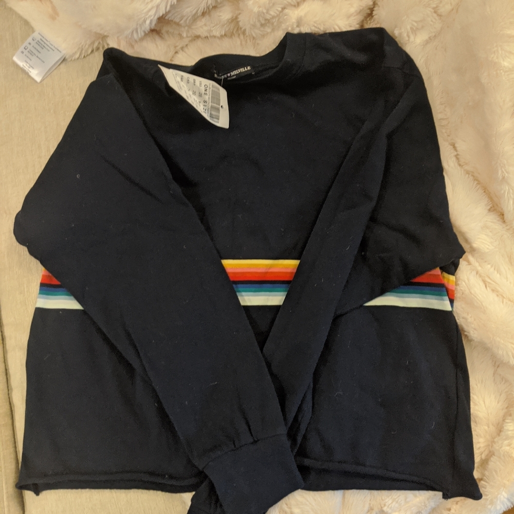 Brandy melville rainbow stripe long sleeve